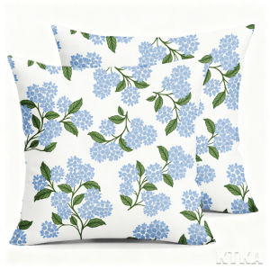 2Pcs Watercolor Hand-Painted Butterfly Floral Pillow Covers Single-Sided Zipper Closure Washable Polyester - Perfect for Sofa Living Room Bedroom Decoration Decorative Pillows.