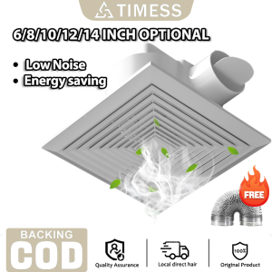 Low noise household Exhaust fan for room Suspended Ceiling Exhaust Fan 6/8/10/12/14 Inch Strong Wind Quiet Easy installation Living Room Bathroom Kitchen Duct Air Vent Ventilation Louver Extractor Window Blower exhaust fan for kitchen