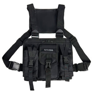 Molle Shoulder Bag Oxford Cloth Vest Chest Bags Adjustable Multiple Pockets Lightweight for Outdoor Camping Supplies