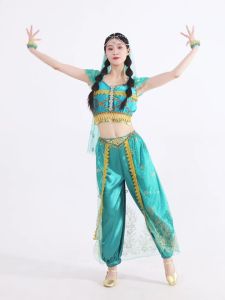 Halloween performance costume Aladdin Jasmine Princess Belly Dance Exotic Costume Female Western Region Dancer Performance Set