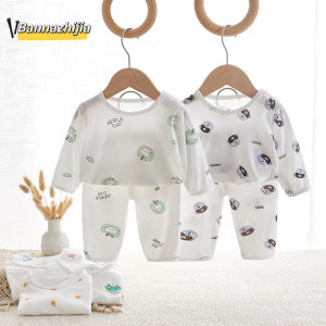 Bộ Đồ Ngủ Mùa Hè Mỏng Không Tay Cổ Tròn Cho Bé Trai Và Bé Gái Bán Kết Nối Quần Áo Mùa Hè Thoáng Khí Bằng Vải Modal Thường Ngày