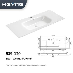 Integrated Ceramic Sink With Beveled Edge