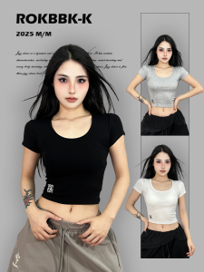 Áo Thun Nữ Dáng Ôm in Họa Tiết Đường Phố ROKBBK-K Thời Trang Điêu Luyện Cho Các Vũ Công Khiêu Vũ Samba Và Hip Hop Mùa Hè