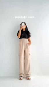 Celana Kulot Cargo Knit: Pilihan Fashion Nyaman & Treni