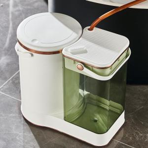 Wet and Dry Separation Filtering Handheld Sealable Trash Bin