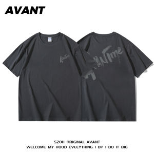 Heavyweight Pure Cotton Mens T-Shirt Summer Short Sleeve Printed round Neck Loose Fit Fashionable Casual Cotton Tee