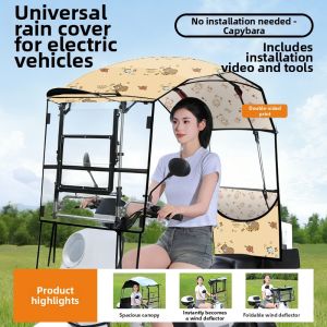 WANSLO | Folding Quick-release Scooter/Motorcycle Sun Umbrella