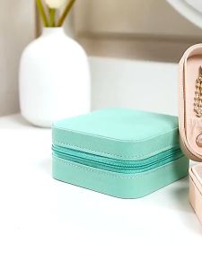【🇲🇾Stock】Travel storage box PU Leather Jewelry Storage Box Jewellery Organizer Case Necklace Earrings Holder Kotak Barang Kemas 首饰盒 旅行收纳盒