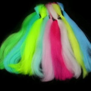3bag 30CM Fly Tying Material Luminous or UV Synthetic Slinky Fiber Clouser Minnow Fiber For Streamer BaitFish Bucktail Jig Lures