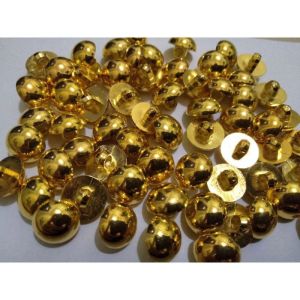 COD 100 pcs Diameter 9 - 11 - 13 - 15 - 18 mm - Kancing Baju Jamur SILVER / GOLD Polos Timbul - Kancing Mutiara Silver