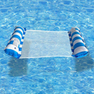 Water hammock Foldable Lounge ChairSuitable For Swimming Pool Parties And Beach Leisure Floating Beds With Net Backrest