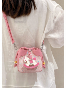 TOUTOU | Cute Rotating Carousel Cord Drawstring Bucket Bag