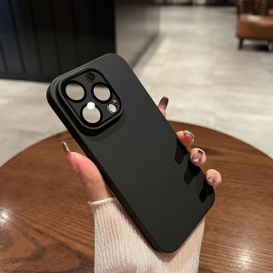 Ultra-Thin Full-Coverage Lens Film Phone Case for 16Pro 15Pro 15Plus 14ProMax 13Pro 12Pro Hard Shell Protective Cover