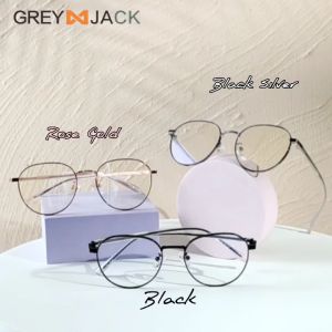 Grey Jack Kacamata Antiradiasi Blueray Photocromic Oval Simple Bisa Minus 29133