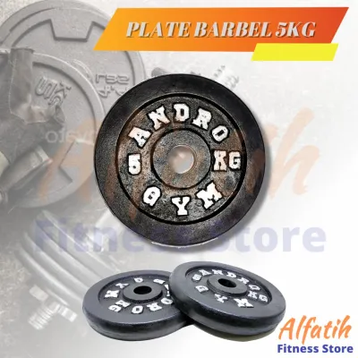 Ready Stock Plat Barbell Dumbell Besi 5kg Anti Pecah Bisa Cod