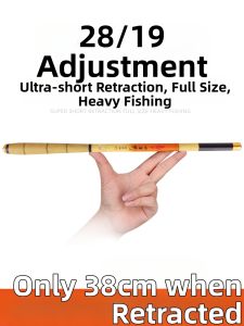 JINGZHANLI | Ultra Short Ultra Light Ultra Stiff Portable Fishing Rod 19 Modulus