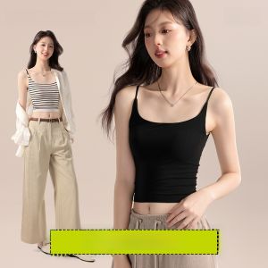 MiiOW | เสื้อกั๊กสายเดี่ยวลายทางเซ็กซี่สำหรับผู้หญิง ใส่ได้ทั้งในและนอก ฤดูร้อน 2025 เสื้อชั้นในเสริมหน้าอกไม่ต้องใส่เสื้อชั้นใน MiiOW Cat Lady