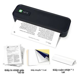 Máy In Nhiệt Không Dây Di Động - Nhỏ Gọn Tiện Lợi Khi Đi Du Lịch Không Cần Mực Hỗ Trợ Giấy Gấp Giấy Tattoo & Giấy Cuốn