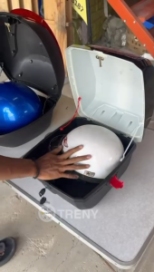 TRENY Motorcycle Tail Box Universal Thickened Large Capacity Top Box Electric Vehicle Waterproof Storage Box