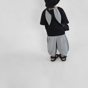 Cute Rabbit Ear Short Sleeve Cotton T-Shirt for Boys And Girls Kids Summer Clothing Pure Cotton Breathable Baby Tops