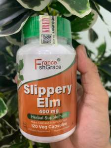 Viên uống Slippery Elm làm dịu đường hô hấp Hỗ trợ sức khỏe đường tiêu hóa 400 mg 120 viên - SẢN PHẨM RẤT CHẤT LƯỢNG SHOP CHỌN LỌC KĨ TRƯỚC KHI ĐẾN TAY KHÁCH HÀNG HÀNG CHUẨN ĐẢM BẢO ĐƯỢC ƯA CHUỘNG TRÊN THỊ TRƯỜNG