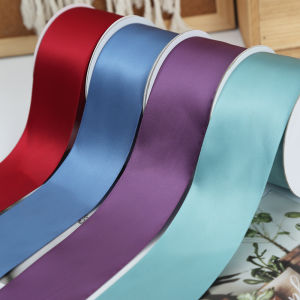 คุณภาพสูงสองด้าน < Ne1> ริบบิ้น 5 ซม. งานแต่งงาน Diy ผีเสื้อ Knot บรรจุภัณฑ์ของขวัญ < Ne3> ริบบิ้น < Ne2> วัสดุ < Ne4> ริบบิ้น