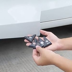 2Pcs Pelindung Sudut Pintu Silikon Pintu Depan Logo Mobil Stiker Pelindung Bumper Pintu Mobil Anti Tabrakan Untuk Honda CRV HRV BRV CRZ Brio Civic Accord freed Jazz Mobilio City Odyssey RS E A SE Type