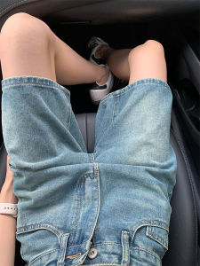 QIANCHANGNAAI | Wide Leg Loose Fit Jeans Shorts Flare Shape Figure Slimming Women