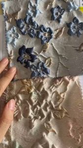 Yarn-dyed Jacquard Fabric Embossed Bubble Fabric Soft and Elegant Style Fabric Fashion Material Handmade DIY Cloth TJ5758