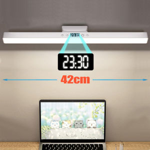Eye-care Desk Lamp 42/32cm Clock LED Night Light USB Rechargeable Reading Table Lamp Magnetic Touch Light For Cabinet Kitchen