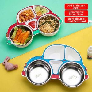 Yuanyi | 304 Stainless Steel Childs Plate Sectioned Suction Cup Dining Set