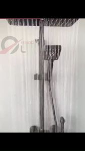 LENODI Shower Mandi Set 4 Fungsi Panas-Dingin Dengan Faucet/ Hitam Kepala Shower/Shower Kamar Mandi