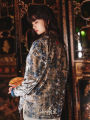 Sozen Original Print Velvet Tang Suit Casual Chinese Style Youth Clothing Floral Patterned Polyester And Spandex Blend. 