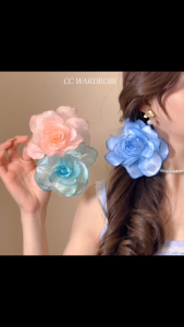 CC Wardrobe Elegant Fabric Mesh Flower Hair Clip – Elegant Fabric Mesh Hair Accessories for Women and Girls