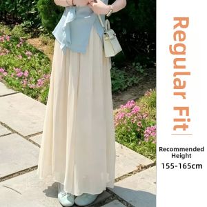 ZIYAN | High Waist Cool Silk Skirt Pants