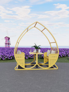 Outdoor Heart Swing Decorative Ornaments for Home Stay Restaurant Photo Shooting Props Popular Tourist Spot Check in Item