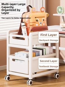 B&W | Book Storage Cart with Wheels