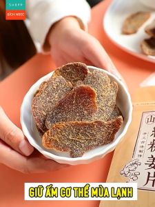 Mứt gừng đường nâu thái lát tốt cho sức khỏe mùa đông ấm cơ thể – 500g