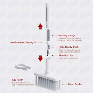 Newly Upgraded Portable Multi-Function Electronic Cleaner Kit for Keyboard Screen Phone Headphone Cleaning Tools 14-in-1