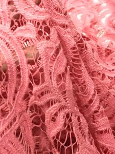 vải ren chỉ thun màu hồng ruốc _( khổ 1m5) co dãn 4 chiều mềm mại may đầm váy áo kiểu váy thời trang vv