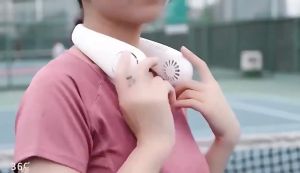 Kipas Angin Leher Portable Gantung USB Tanpa Baling Elektrik Mini Hanging Bladeless Silent Rechargeable Portable Lazy Neck Fan