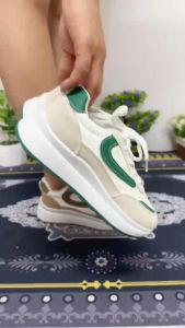 Madine (ไม่ต้องพรีออเดอร์)  รองเท้าผ้าใบผู้หญิงเเฟชั่น ดีไซน์เรียบร้อย สวมใส่สบาย น้ำหนักเบา  A693