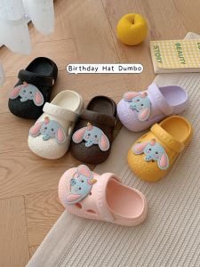 Cute Little Elephant Childrens Sandals Anti-slip Fashionable Outdoor Summer Kids Slip-On Slippers Thin Strip Hole Shoe