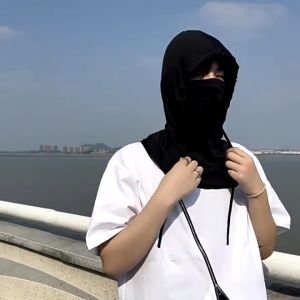 Outdoor Sunscreen Hat bandana Headscarf Hat Ice Silk Neck Face Mask Hoodie Bandana Men and Women Sunscreen Hat Ice Silk Full Face Mask Outdoor Breathable Cooling Thin Mask