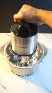 Dreepor Meat Grinder 5L Capacity Food Processor Chopper Stainless Steel Blade Multi-function Electric Food Grinder Two Speed Adjustment Fast Meat Grinder garlic masher