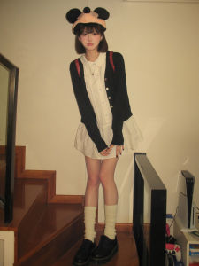 PEIZIXUAN | French Preppy Style White Dress for Petite Girls Spring New Arrival