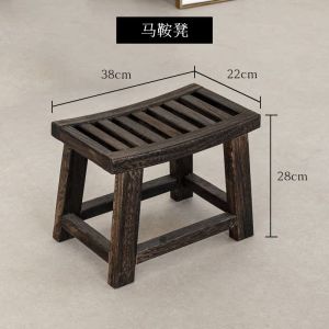 Stool รั้งเต้าหูไม้แท้ ขนาดเล็ก สำหรับประตูบ้าน สำหรับเปลี่ยนรองเท้า รูปทรงเรียบง่าย สำหรับห้องนั่งเล่น สำหรับเด็ก สำหรับโต๊ะกาแฟ