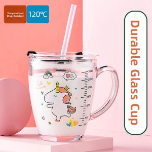 TEKANAI | Unbreakable Kids Straw Cup with Handle and Scale