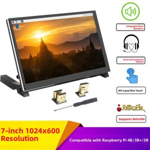 Raspberry Pi 4B 7 Inch Full View Angle Capacitive Touch Screen Display HDMI IPS Screen Caturda Brand Development Board Accessories