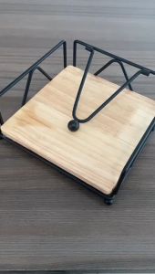 Minimalist Napkin Caddy Wooden Tissue Holder Tempat letak tisu Restaurant Cafe Hotel Office